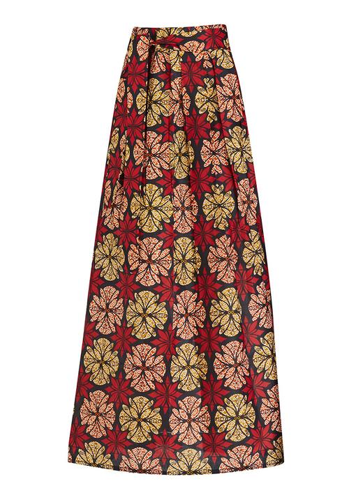 Khanya by Pengelly - Ankara Wax Print Maxi Skirt Multi-colour