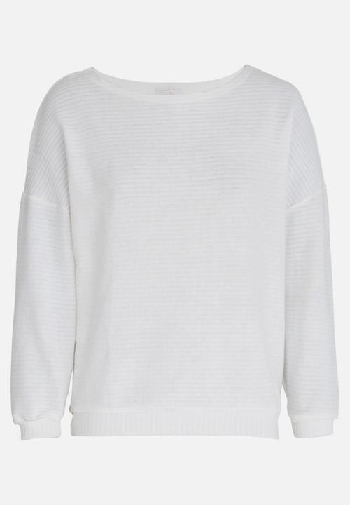 edit - Long Sleeve Knit Top Off White