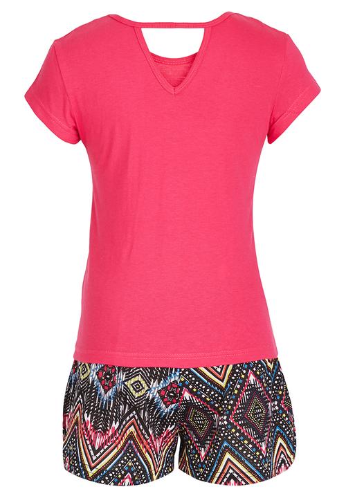 Rebel Republic - Heart Pyjama Set Dark Pink
