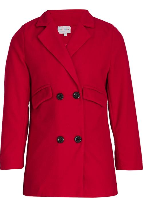 Pop Candy - Double Breasted Coat Red