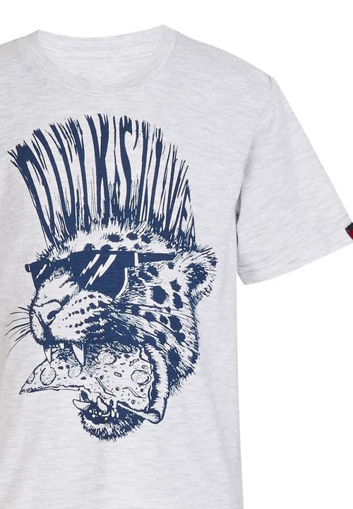 Quiksilver - Tiger Patadz Tods  Tee Pale Grey