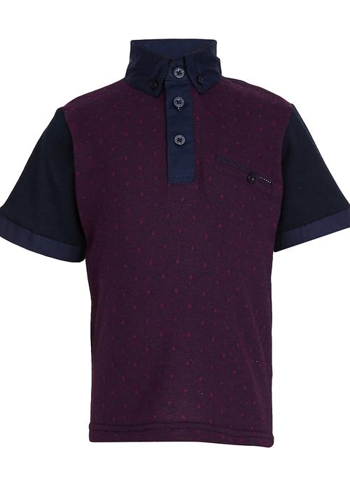 Retro Fire - Casual Shirt Dark Purple