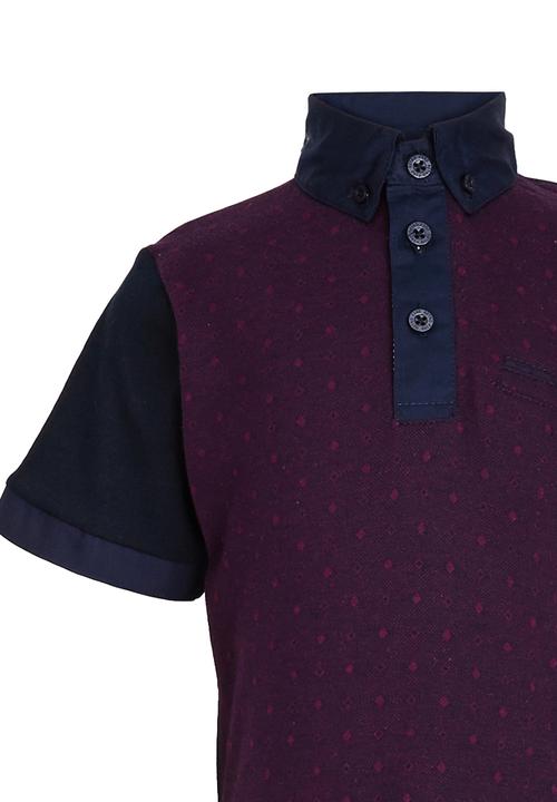 Retro Fire - Casual Shirt Dark Purple