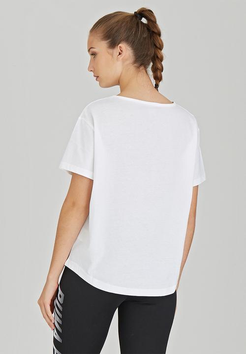 PUMA - Logo Print Short Sleeve Tee White