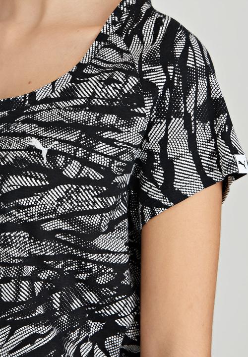PUMA - Printed Collision Tee Black and White