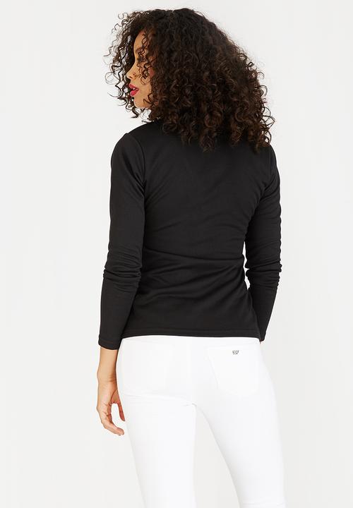 c(inch) - Zip Detail T-Shirt Black