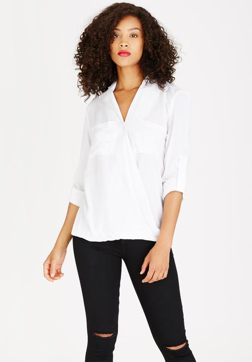 STYLE REPUBLIC - Wrap Shirt White