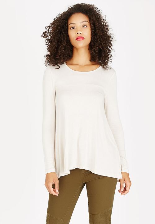 ONLY - Fayette Long Sleeve Top Neutral