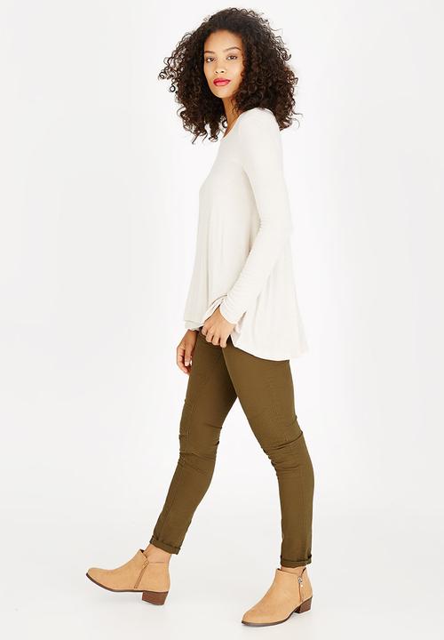 ONLY - Fayette Long Sleeve Top Neutral