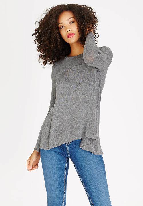 ONLY - Fayette Long Sleeve Top Dark Grey