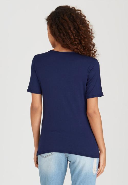 BoohooDNU - Rainbow Unicorn T-shirt Navy