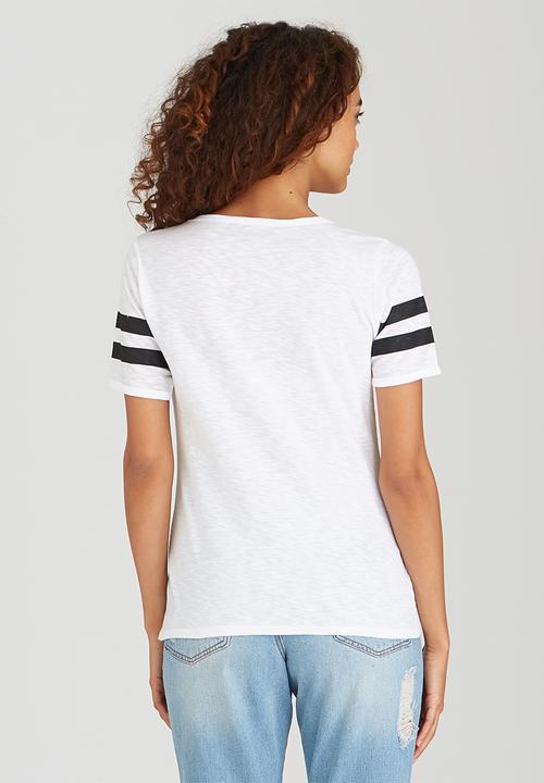 BoohooDNU - California Dreaming Slub T-shirt White