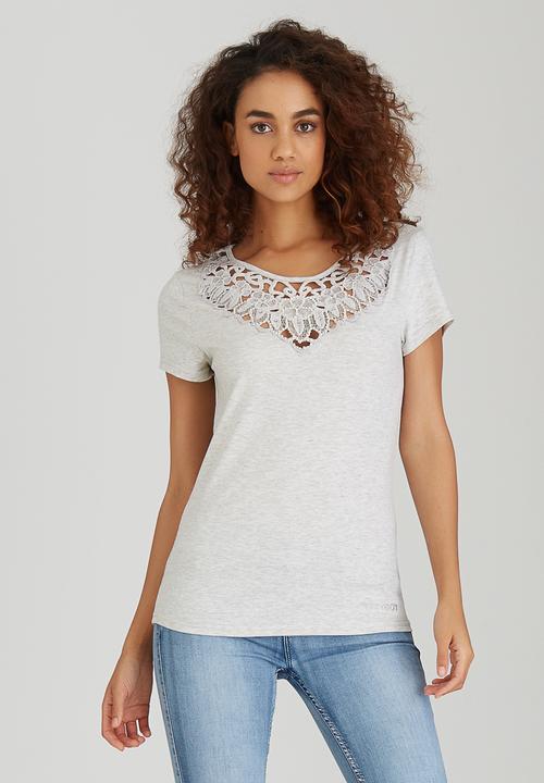 SISSY BOY - Aviana Knit Tee with Neck Embellishment Stone