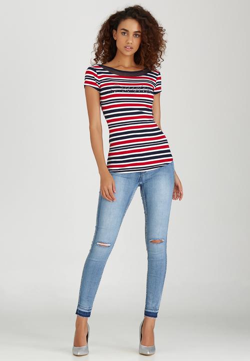 SISSY BOY - Zinnia Logo Tee with Scooped Back Red