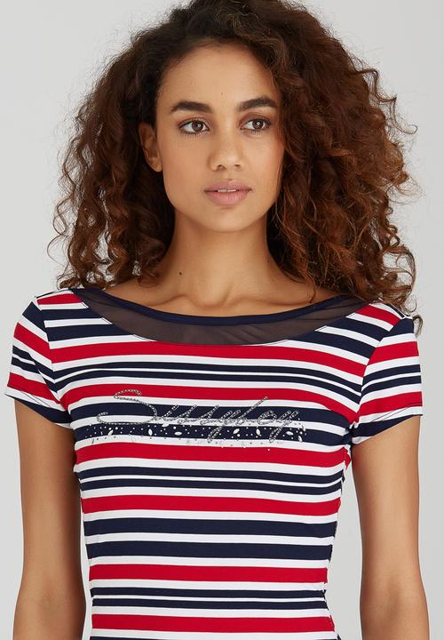 SISSY BOY - Zinnia Logo Tee with Scooped Back Red