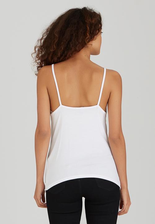 STYLE REPUBLIC - Cross Over Drape Cami White