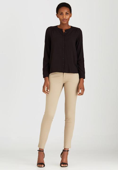 ONLY - New Fallow Long Sleeve Button Shirt Black