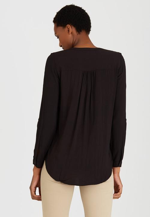 ONLY - New Fallow Long Sleeve Button Shirt Black