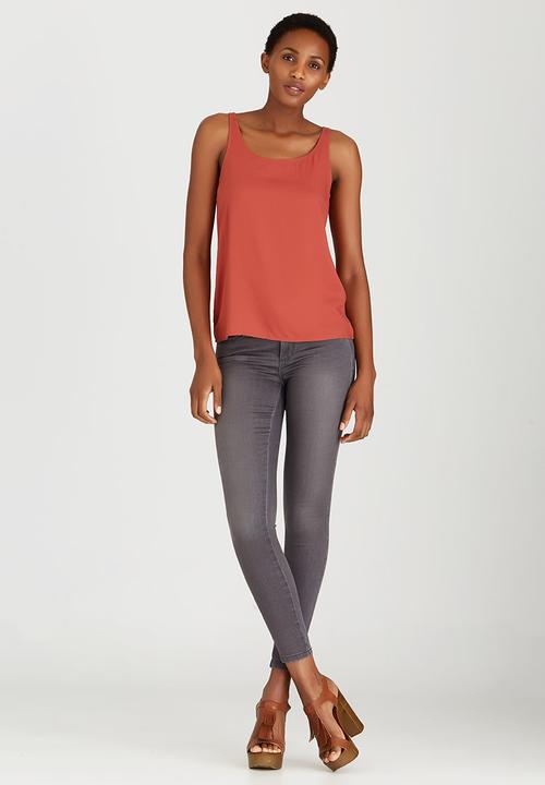 ONLY - Geggo Easy Fit Tank Top Mid Brown
