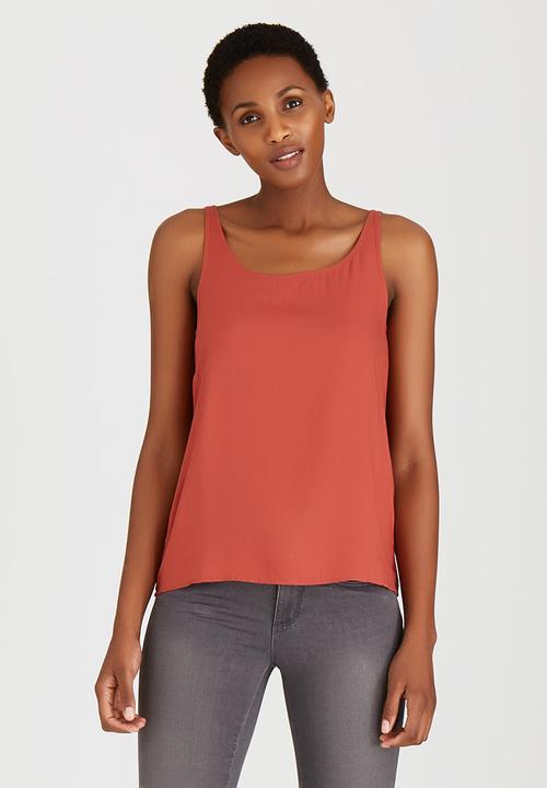 ONLY - Geggo Easy Fit Tank Top Mid Brown