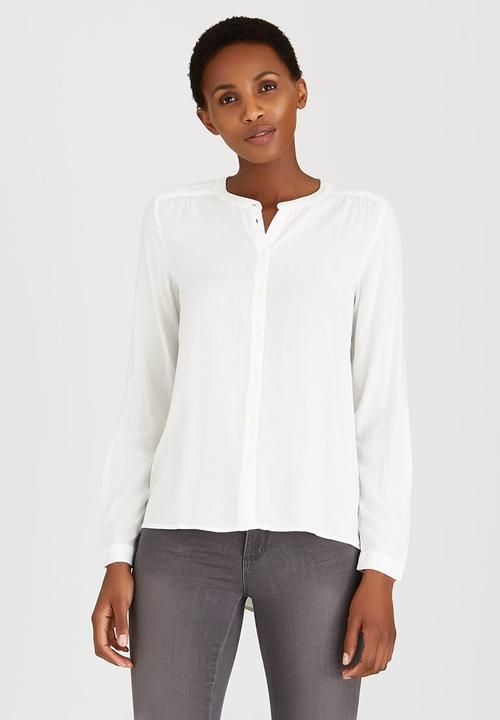 ONLY - New Fallow Long Sleeve Button Shirt White