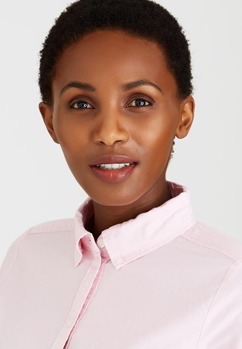 ONLY - Cici Long Sleeve Oxford Shirt Pale Pink