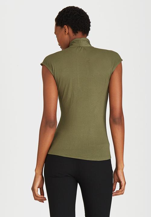 edit - Easy-wearing Knit Cami Khaki Green