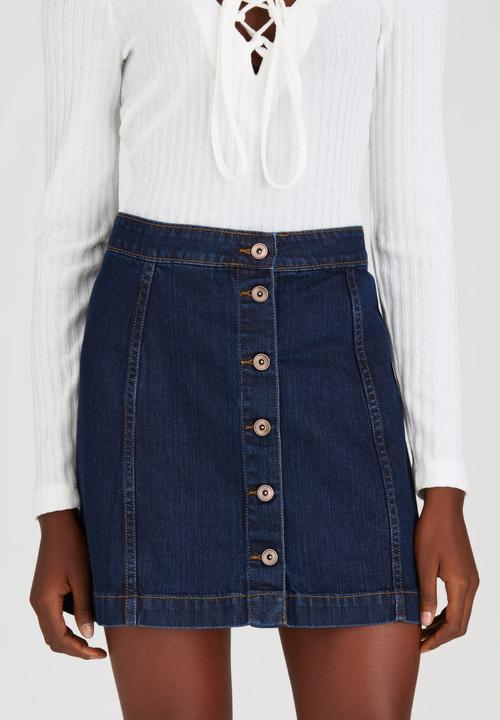 STYLE REPUBLIC - Mini A-Line Skirt Dark Blue