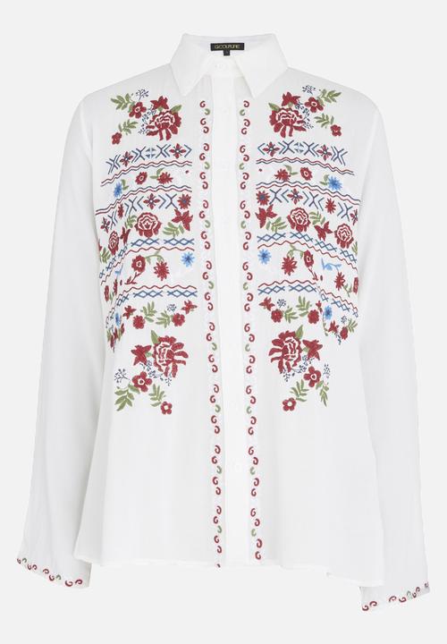 G Couture - Embroidered Shirt White
