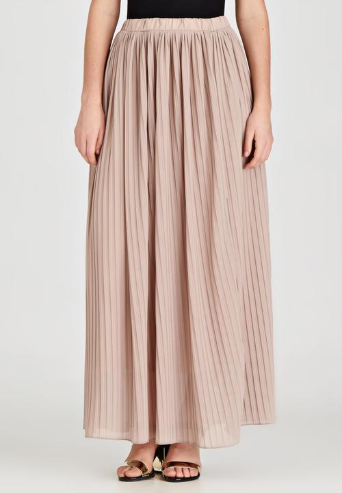 STYLE REPUBLIC - Volume Pleated Maxi Skirt Stone