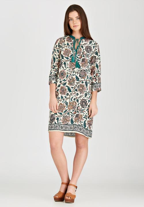 G Couture - Tunic with Tassel Mid Green