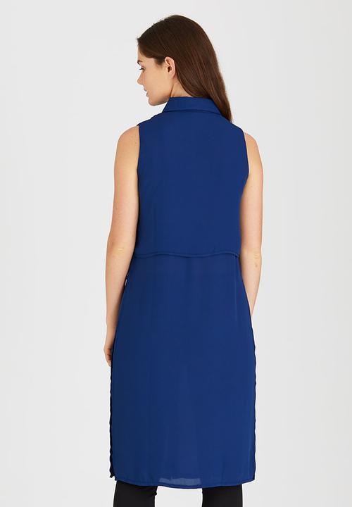STYLE REPUBLIC - Front Button Tunic Navy