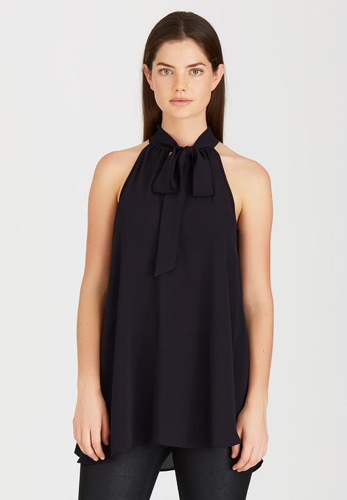 STYLE REPUBLIC - Kitty Bow Tunic Black