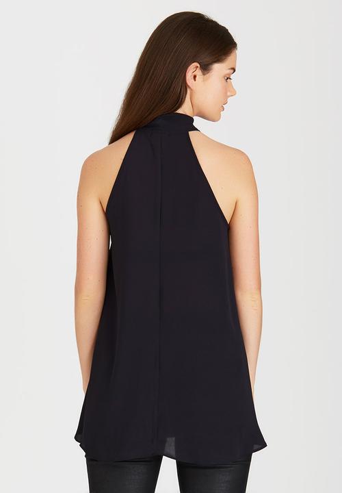 STYLE REPUBLIC - Kitty Bow Tunic Black