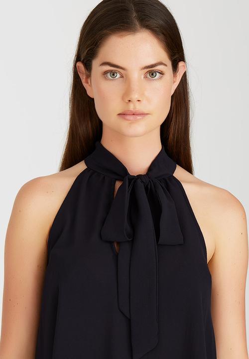 STYLE REPUBLIC - Kitty Bow Tunic Black