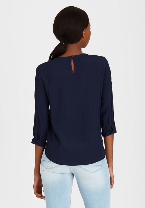 ONLY - Crochet Insert Tunic Navy