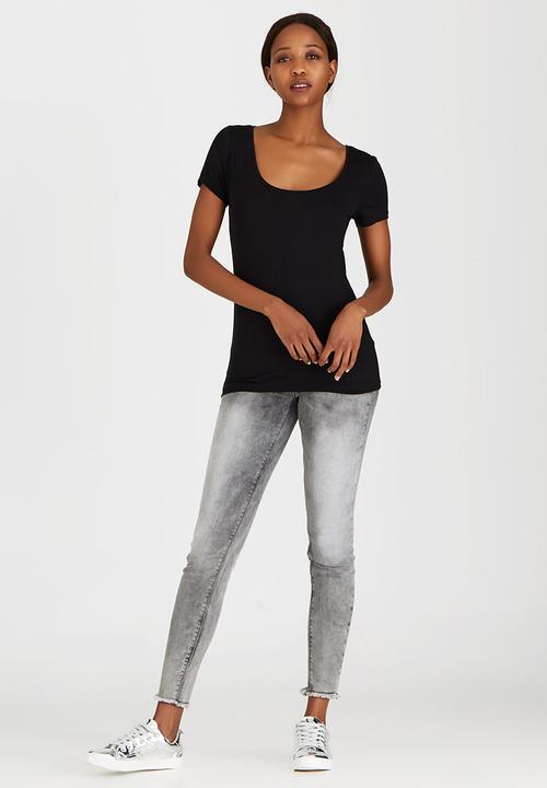 ONLY - Jewel Round Neck Tee Black