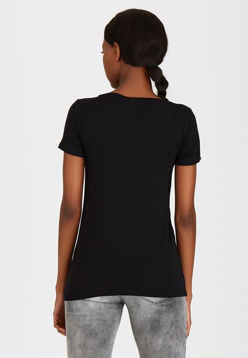 ONLY - Jewel Round Neck Tee Black