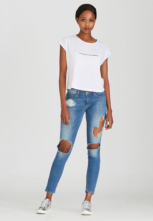 c(inch) - Boxy T-shirt White
