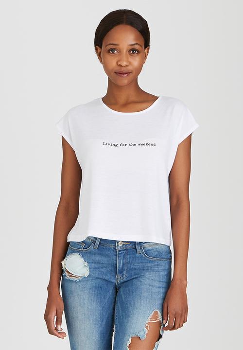 c(inch) - Boxy T-shirt White