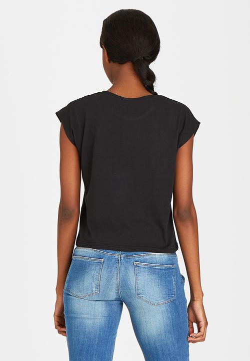 c(inch) - Boxy T-shirt Black