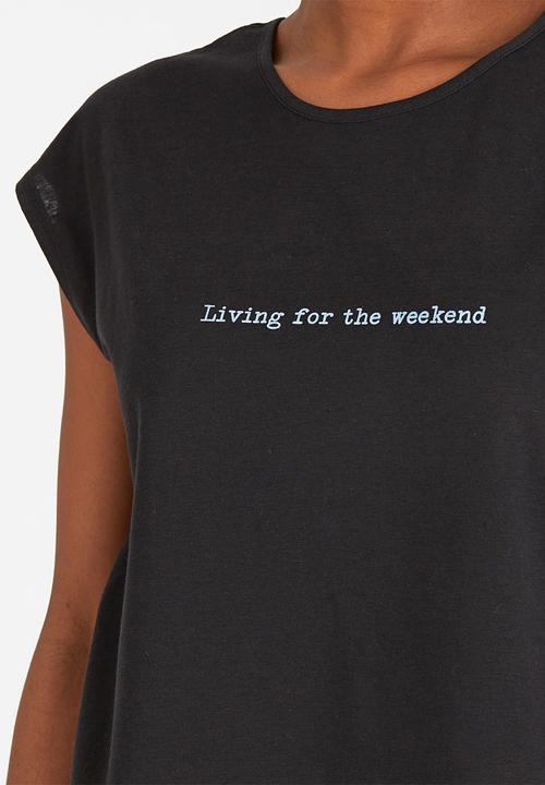 c(inch) - Boxy T-shirt Black