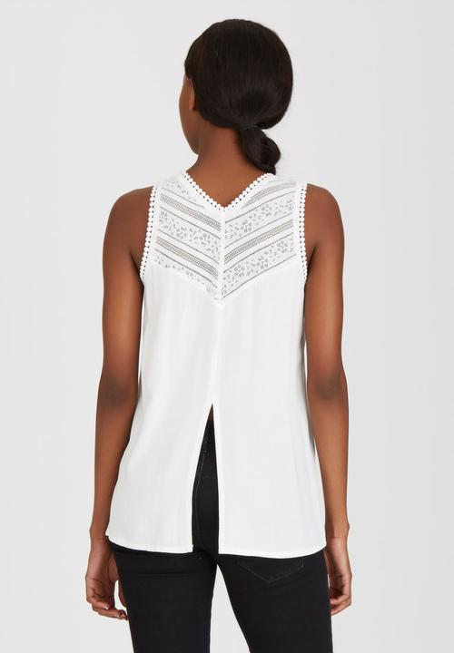 G Couture - Lace Trim Camisole Milk
