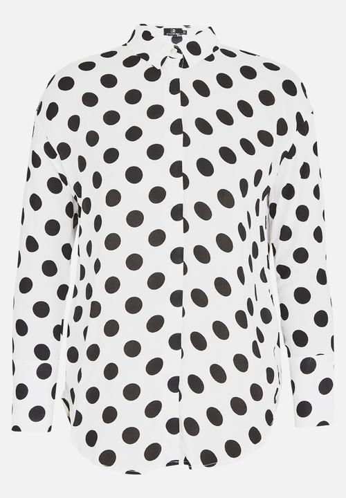 STYLE REPUBLIC - Polka Dot Shirt Black and White