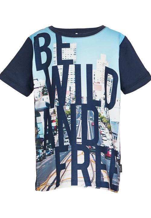 Name It - Printed Tee Blue