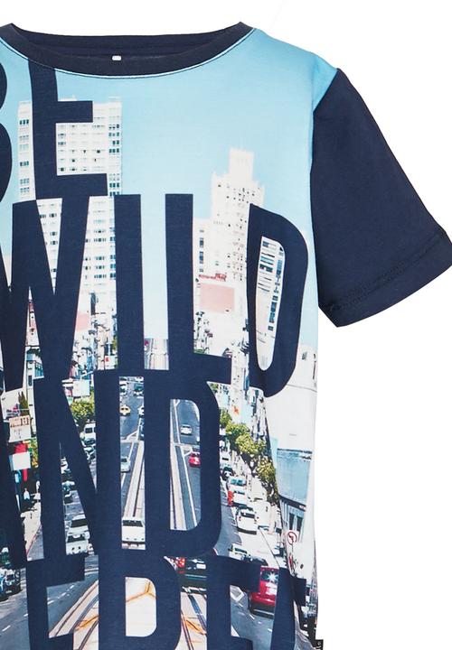 Name It - Printed Tee Blue
