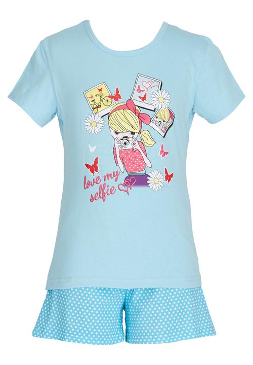 Pop Candy - My Selfie Pj Set Pale Blue