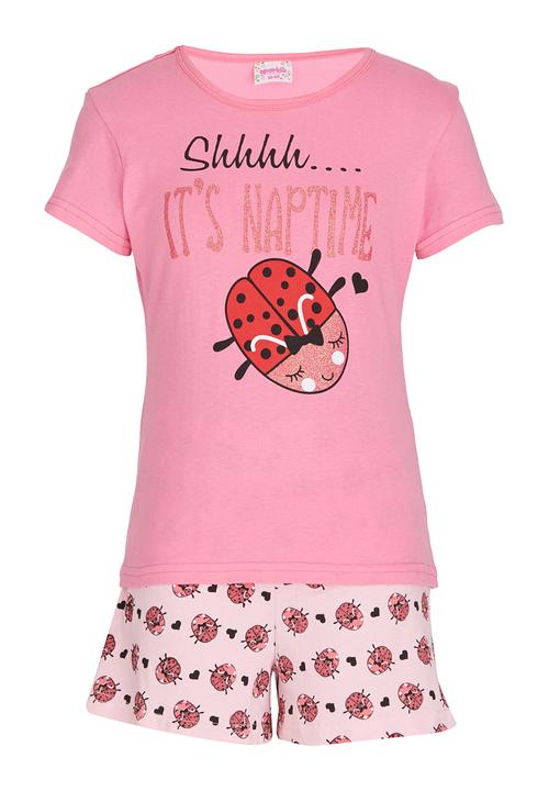 Pop Candy - Lady Bird Pj Set Mid Pink