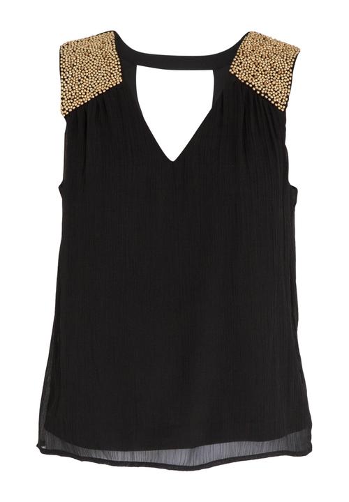 Vero Moda - Blinky Sleeveless Bead Detail Top  Black