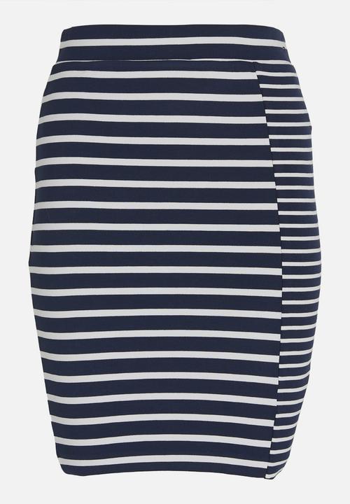 Tommy Hilfiger - Stripe Mix Pencil Skirt Navy & White